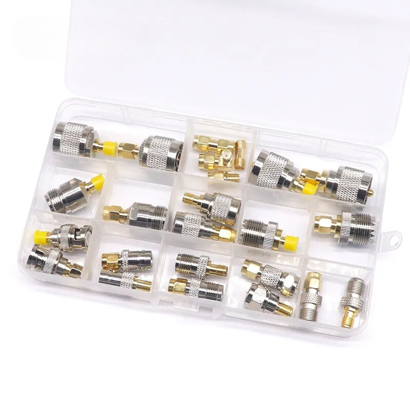 24 piece Kit RF Adapters | BNC | SMA | UHF | TNC | RF Adapters